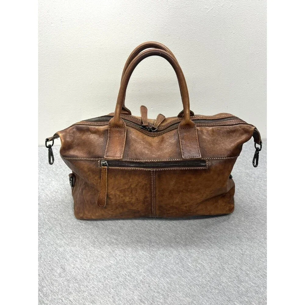 Iswee Genuine Leather Satchel‎ Tote Bag Top Handle Handbag Designer Brown Purse